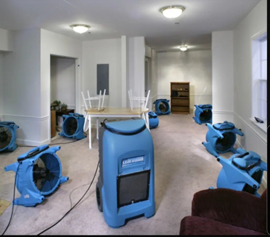 Air movers and dehumidifier setup for Water Extraction & Removal in Arkadelphia